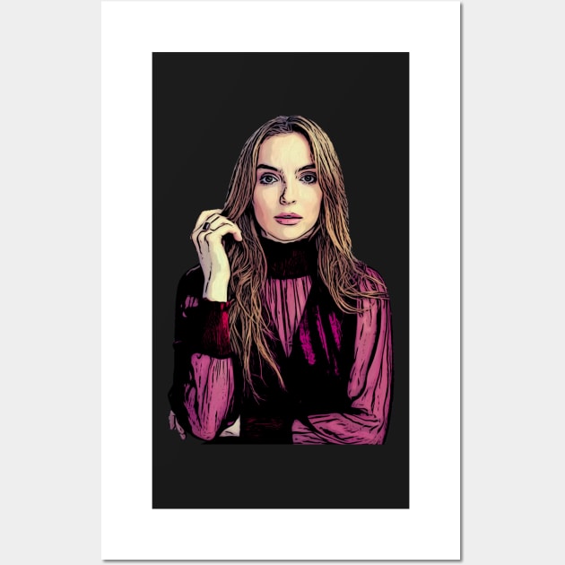 Jodie Comer Cartoonish Wall Art by baranskini